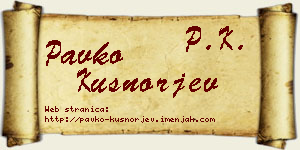 Pavko Kušnorjev vizit kartica